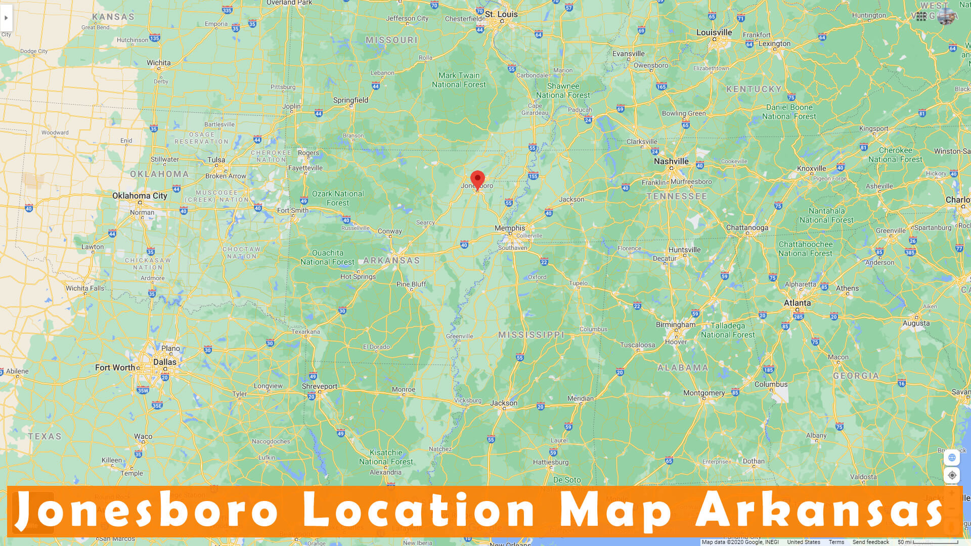 Jonesboro Location Map Arkansas